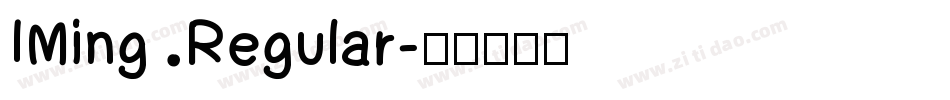 IMing Regular字体转换